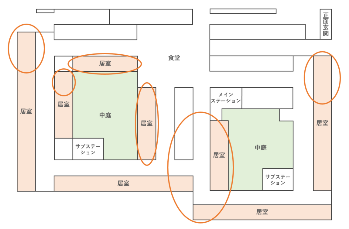 温心園様 内観図